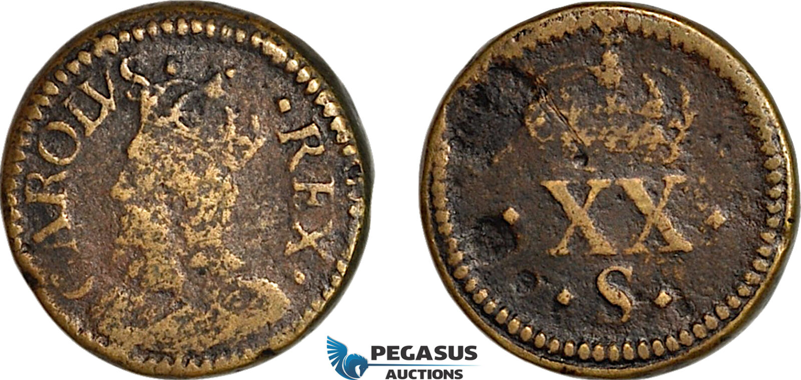 AJ660, England & Ireland, Charles I, Monetary Weight for 1 Unite (8.58g), VF-