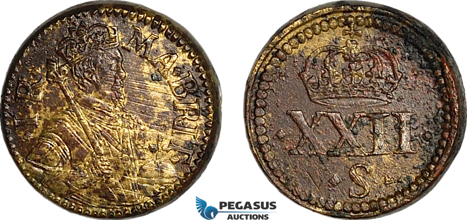 AJ662, England & Ireland, James I, Monetary Weight for 1 Unite (10.01g), Spots, VF-EF