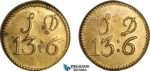 AJ678, Portugal & Brazil, Monetary Weight for 1/2 Moidore, Cf. 1671F (5.37g), EF