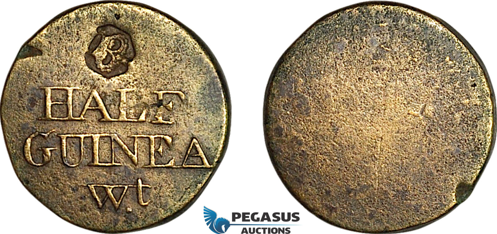 AJ805, Great Britain & Ireland, Monetary Weight for 1/2 Guinea, Cf. W2056B (4.07g), VF