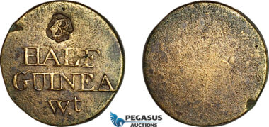 AJ805, Great Britain & Ireland, Monetary Weight for 1/2 Guinea, Cf. W2056B (4.07g), VF