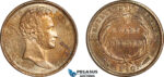 AJ825, Netherlands East Indies, Willem, 1/4 Gulden 1840, Utrecht Mint, Silver, Stained, AU-UNC