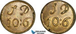 AJ895, Great Britain & Ireland, Monetary Weight for 1/2 Guinea, Cf. W1671G (4.16g) EF-UNC