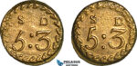 AJ897, Great Britain & Ireland, Monetary Weight for 1/4 Guinea, Cf. W1740D (2.07g) EF