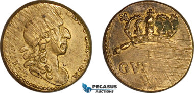 AJ899, England & Netherlands, William III, Monetary Weight for 1 Guinea, Cf. W1180 (8.28g), EF