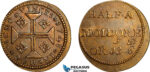 AJ901, Portugal & Brazil, Monetary Weight for 1/2 Moidore (2000 Reis), Cf. 1493 (5.32g), EF