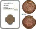 AJ963, East Africa Protectorate, Victoria, 1 Pice 1898, Bombay Mint, NGC AU53BN