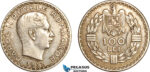 AK031, Romania, Carol II, 100 Lei 1932, London Mint, Silver, Lightly Cleaned, AU