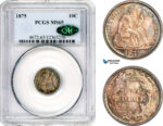 AK018, United States, Liberty Seated Dime (10c) 1875, Philadelphia Mint, PCGS MS65, CAC Approved