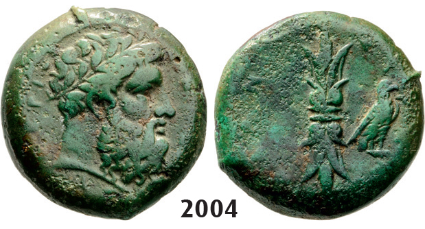 05.05.2013, Auction 2/ 2004. Ancient Greek, Syracuse, Hemilitron (Struck 344-336 BC) Bronze (13.01g)