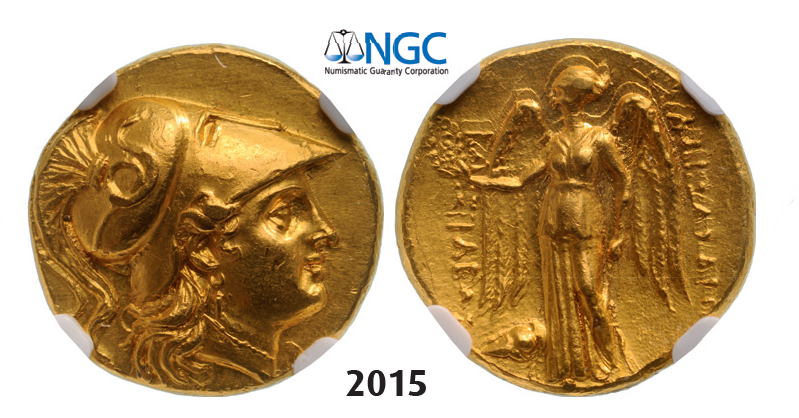 05.05.2013, Auction 2/ 2015. Ancient Greek, Macedonia – Macedonian Kingdom, Alexander III, 336-323 BC, Stater (Struck 250-225 BC) Mesembria, GOLD (8.47g) NGC AU