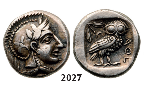 05.05.2013, Auction 2/2027. Ancient Greek, Attica, Athens, Obol (Struck 480-460 BC) Silver (1.23g)