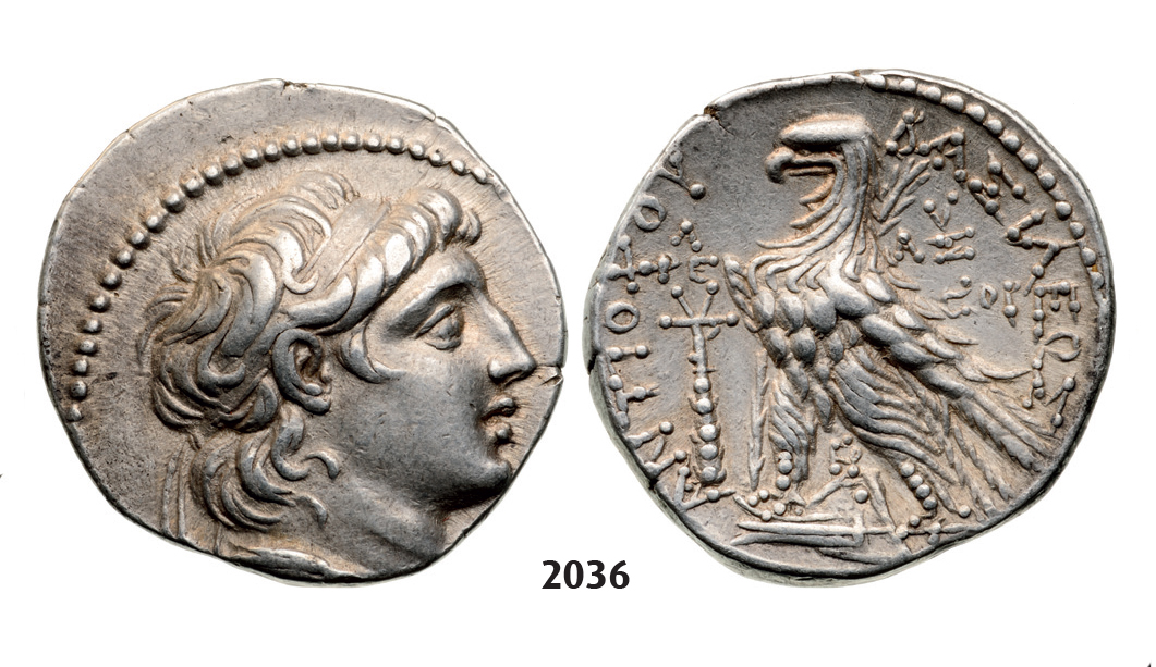 05.05.2013, Auction 2/2036. Ancient Greek, Seleukid Kings Of Syria, Antiochos VII Eurgetes (Sidetes) 138-129 BC, Tetradrachm (Struck 136 AD) Tyre, Silver (14.23g)