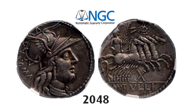05.05.2013, Auction 2/2048. Roman Republic, M. Tullius (120-119 BC) Denarius, Rome, Silver (3.88g), NGC XF