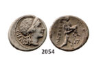 05.05.2013, Auction 2/2054. Roman Republic, M. Herennius (108-107 BC) Denarius, Rome, Silver (3.90g)