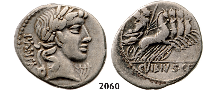 05.05.2013, Auction 2/2060. Roman Republic, C. Vibius C.f. Pansa (90 BC) Denarius, Rome, Silver (3.71g)
