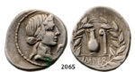 05.05.2013, Auction 2/2065. Roman Republic, Q. Caecilius Metellus Pius (81 BC) Denarius, Uncertain mint, Silver (3.64g)