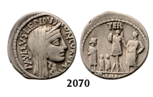 05.05.2013, Auction 2/2070. Roman Republic, L. Aemilius Lepidus Paulius (62 BC) Denarius, Rome, Silver (3.96g)