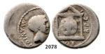 05.05.2013, Auction 2/ 2078. Roman Republic, M. Antonius (42 BC) Denarius, Moving Mint, Silver (4.05g)