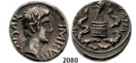 05.05.2013, Auction 2/2080. Roman Empire, Augustus, 27 BC – 14 AD, Quinarius (29-27 BC) Undetermined Italian mint, Silver (1.96g)