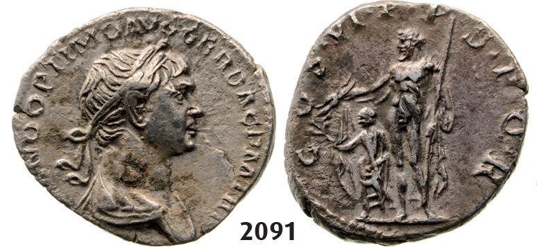05.05.2013, Auction 2/2091. Roman Empire, Trajan, 103-111 AD, Denarius (Struck 114-117 AD) Rome, Silver (3.27g)