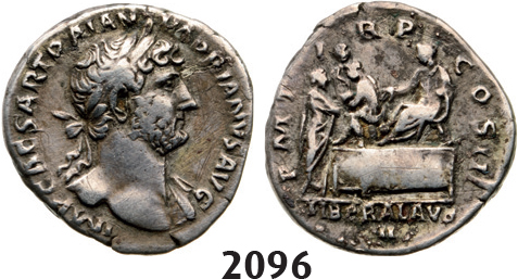 05.05.2013, Auction 2/2096. Roman Empire, Hadrian, 98-138 AD, Denarius (Struck 118-120 AD) Rome, Silver (2.62g)