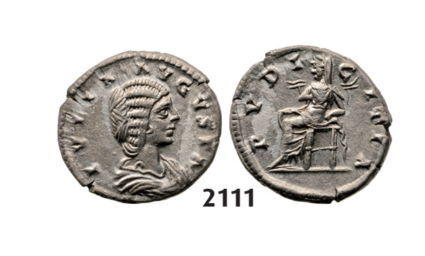 05.05.2013, Auction 2/2111. Roman Empire, Julia Domna, wife of Severus, 193-217 AD, Denarius, Rome, Silver (3.06g)