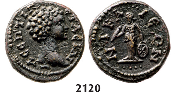 05.05.2013, Auction 2/ 2120. Roman Empire, Provincial Coinage, Geta as Caeser, 198-209, Æ, Nicea (Bithynia) Bronze (3.10g)