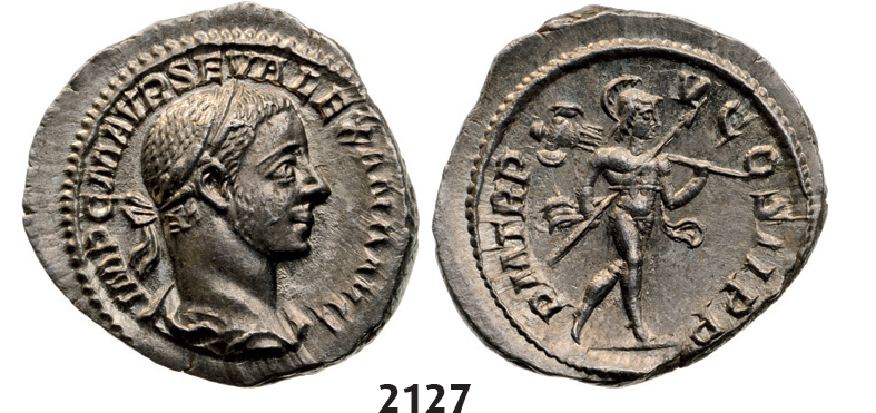 05.05.2013, Auction 2/2127. Roman Empire, Severus Alexander, 222-235 AD, Denarius (Struck 227 AD) Rome, Silver (2.97g)