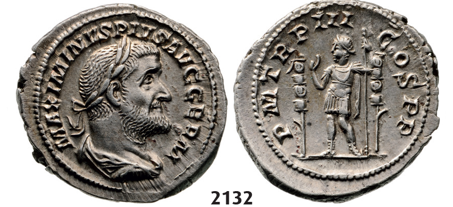 05.05.2013, Auction 2/ 2132. Roman Empire, Maximinus I Thrax, 235-238 AD, Denarius (Struck 236-238 AD) Rome, Silver (3.79g)
