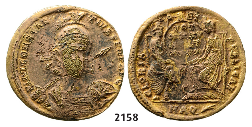 05.05.2013, Auction 2/2158. Roman Empire, Constantine II as Caesar, 337-361 AD, Solidus (Barbaric Imitation) Aquileia, Unknown metal (2.45g)