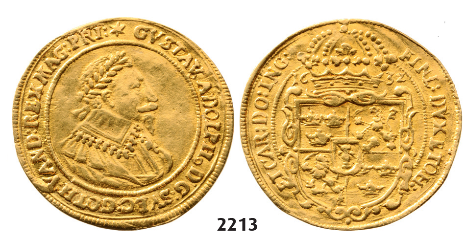 05.05.2013, Auction 2/2213. Sweden, Possession Coins, Nürnberg, Gustav II Adolf, 1632, Dukat 1632, Nürnberg, GOLD