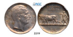 05.05.2013, Auction 2/2219. Albania, Ahmed Bey Zogu I, 1928-1939, 5 Franga Ari, 1926R, Rome. Obv., NGC MS64