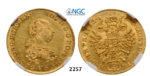 05.05.2013, Auction 2/2257. Austria, Joseph II, 1780-1790, 2 Ducats 1782-E, Karlsburg, GOLD, NGC MS61