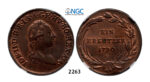 05.05.2013, Auction 2/2263. Austria, Joseph II, 1780-1790, Kreuzer 1790-S, Schmöllnitz, Copper, NGC MS64RB