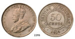 05.05.2013, Auction 2/2293. British Honduras, George V, 1910-1936 George, 50 Cents 1919, Silver