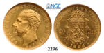 05.05.2013, Auction 2/ 2296. Bulgaria, Ferdinand I, 1887-1918, 20 Leva 1894-KБ, Kremnica, GOLD, NGC AU55