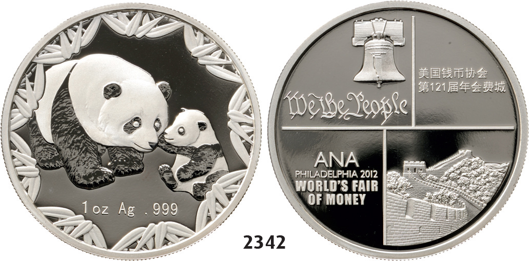 05.05.2013, Auction 2/2342. China, Peoples Republic, 1949­ -, Medal 2012, Silver