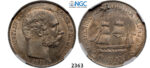 05.05.2013, Auction 2/2363. Denmark, Danish West Indies, Christian IX, 1863-1906, 20 Cents 1878, London, Silver , NGC MS63