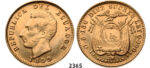 05.05.2013, Auction 2/2365. Ecuador, 10 Sucres (Diez) 1899-JM, Birmingham, GOLD