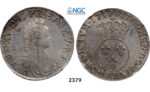 05.05.2013, Auction 2/2379. France, Louis XV, 1715-1774, Ecu 1717 "9" Rennes, Silver, NGC MS62
