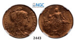 05.05.2013, Auction 2/2443. France, Third Republic, 1871-1940, 10 Centimes 1909, Bronze, NGC MS64RB