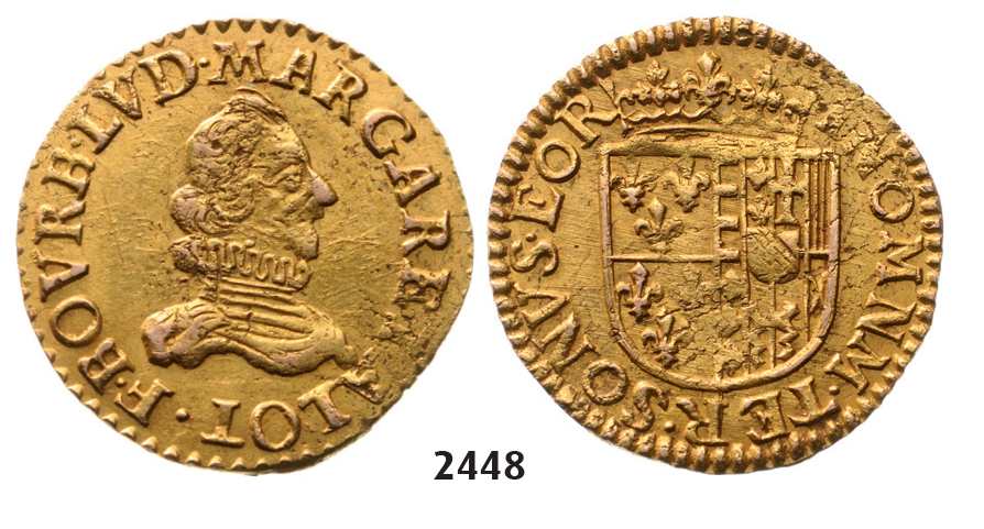 05.05.2013, Auction 2/2448. France, Château Renaud, Duchy, François of Bourbon and Louise Marguerite, 1605-1614, Florin D'ór, No date, GOLD