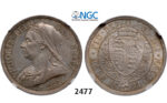 05.05.2013, Auction 2/2477. Great Britain, Victoria, 1837-1901, ½ Crown 1893, London, Silver, NGC MS62