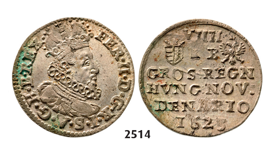 05.05.2013, Auction 2/2514. Hungary, Ferdinand III, 1619-1637, Groschen (9 Denars) 1623-KB, Kremnitz, Silver