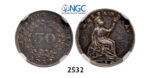 05.05.2013, Auction 2/2532. Ionian Islands, British administration, 30 Lepta 1857, Silver, NGC AU50