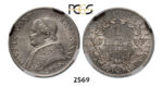 05.05.2013, Auction 2/2569. Italy, Papal States, Pius IX, 1846-1878, Lira 1866-R (XXI) Rome, Silver, PCGS MS64