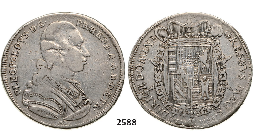 05.05.2013, Auction 2/ 2588. Italy, Tuscany, Pietro Leopold I. of Lothringen, 1765-1790, Francescone 1784, Florence, Silver