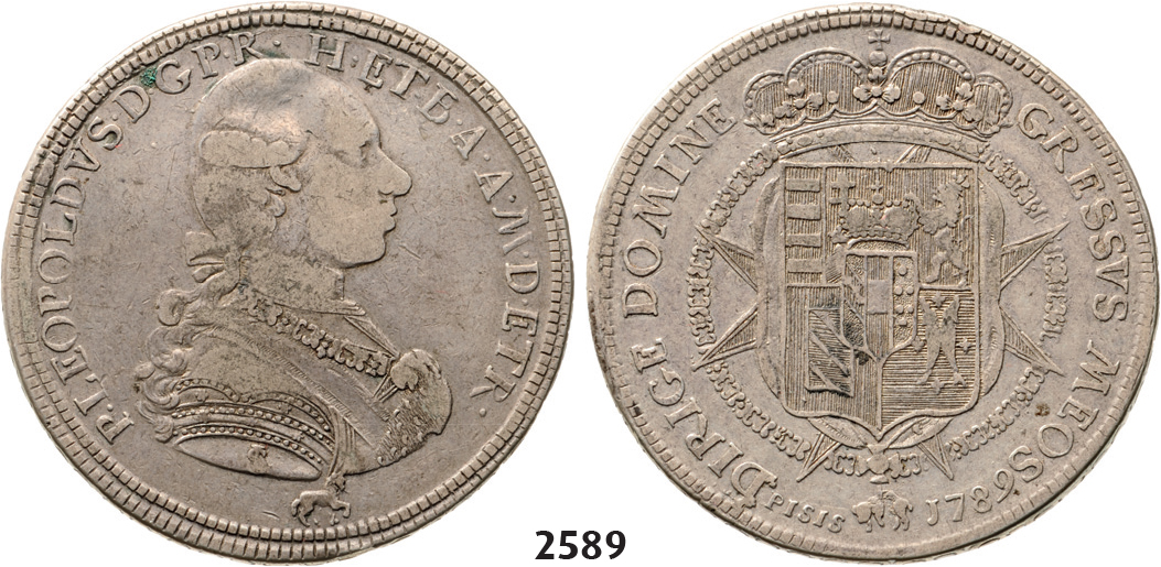 05.05.2013, Auction 2/2589. Italy, Tuscany, Pietro Leopold I. of Lothringen, 1765-1790, Francescone 1789, Florence, Silver