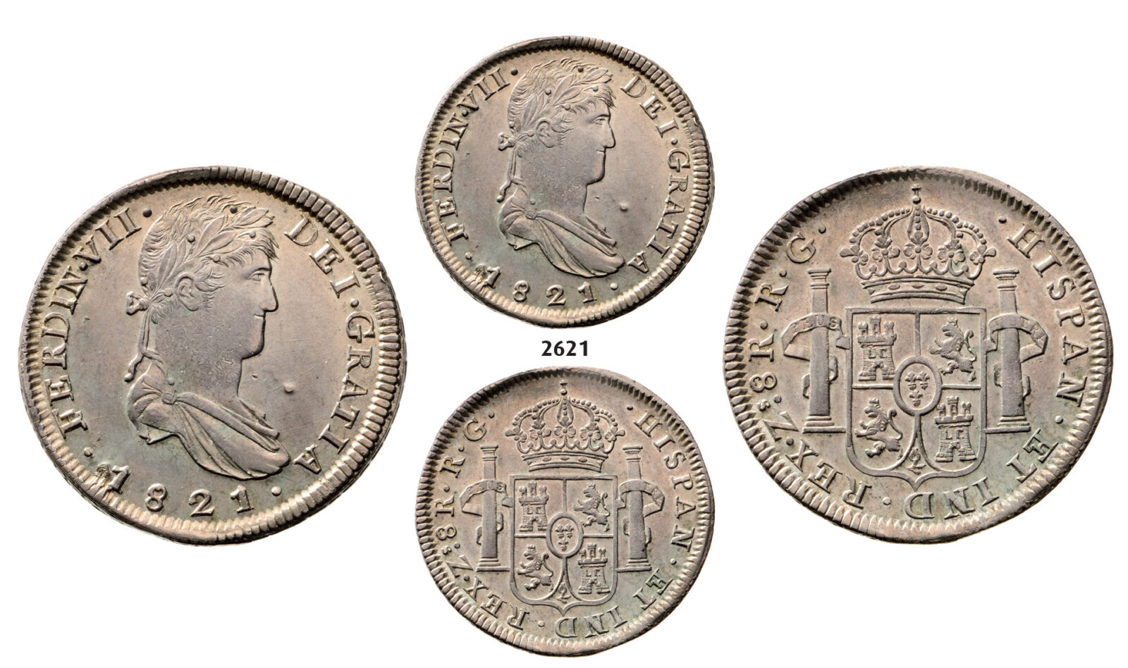 05.05.2013, Auction 2/2621. Mexico, Spanish Colony, Ferdinand VII, 1808-1821, 8 Reales 1821-Zs RG, Zacatecas, Silver